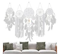 Limitoll Attrape-rêves à accrocher au mur - Attrape-rêves fait à la main pour accrocher au mur - Grand attrape-rêves pour chambre à coucher - 5 pièces pour décoration de la maison