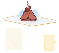 Limtula Carte de vœux d ' anniversaire avec enveloppe incluse avec thème | Présentoir en papier cartonné plié, format d ' insertion de message pour les moments de table de célébration