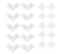 Limtula Connecteur de Bande Lumineuse LED RGB en Forme de L, 4 Broches, 20 pièces, pour Bande Lumineuse LED Multicolore 5050, connecteurs Adaptateur sans Fil et sans Soudure