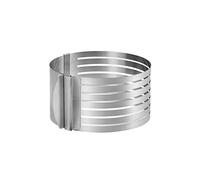 Limtula Coupe-gâteau et moule à gâteau, niveleur de coupe en couche, anneau à trancher en acier inoxydable 16-20cm, outil de cuisson, niveleur-trancheuse, coupe-pain réglable
