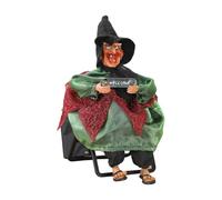 Limtula Décoration de Table de sorcière animée, Green | Figurine d ' Halloween motorisée activée par le son pour les entrées, les étagères et les événements de la maison