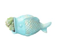 Limtula Jardinière créative en forme de poisson à fixation murale, facile à nettoyer, modèle miniature pour les personnes occupées, décoration murale décorative