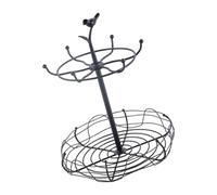 Limtula Organisateur de tasse à café rotatif empilable, étagère de rangement rotative pour tasse à boire, cadre métallique, de dosettes de café, porte-gobelet de cuisine en métal