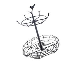 Limtula Organisateur de tasse à café rotatif empilable, étagère de rangement rotative pour tasse à boire, cadre métallique, de dosettes de café, porte-gobelet de cuisine en métal