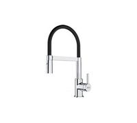 Franke Mitigeur cuisine Lina FC 6087.031 semi-pro Douchette extractible Chrome/Noir 205 x 410 mm