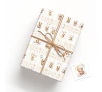 LINA OFFICINE GRAFICHE CREATIVE CARTE CADEAU ORSEAU NOISETTE LUNE BIGL.FERMETURE 2 PIÈCES PAR TYPE