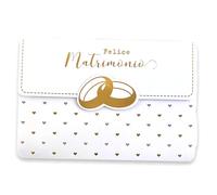 LINA OFFICINE GRAFICHE CREATIVE Carte de vœux de mariage porte-serviettes avec enveloppe intérieure pour cadeau Sposi incluse - Fermeture aimantée 11,5 x 16,5 cm HBGFTBqcb