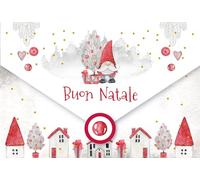 LINA OFFICINE GRAFICHE CREATIVE Carte de vœux de Noël italienne format 16 x 11 porte-argent cadeau de Noël 96-912