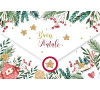 LINA OFFICINE GRAFICHE CREATIVE Carte de vœux de Noël italienne format 16 x 11 porte-argent cadeau de Noël 96-910