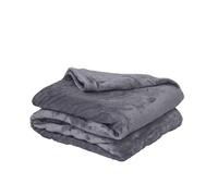 LINANDELLE - Couverture Plaid microvelours 280 g/m² VELUDO - Gris foncé - 180x220