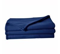 LINANDELLE - Couverture Plaid Polaire Anti feu 320gr Secure - Bleu Marine - 240x260