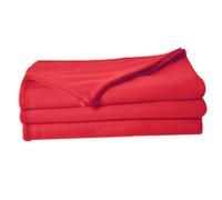 LINANDELLE - Couverture Plaid Polaire Anti feu 320gr Secure - Rouge - 180x220