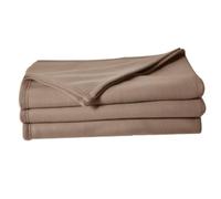LINANDELLE - Couverture Plaid Polaire Anti feu 320gr Secure - Taupe - 240x260