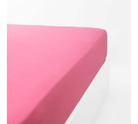 Linandelle - Drap Housse Coton 120 Fils Jersey Extensible Douceur - Rose - 90x190
