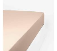 Linandelle - Drap Housse uni Coton Percale 200 Fils Desiree - Beige - 90x190