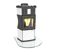 Lincar Monella 940/SA Poêle À Granulés En Céramique Fonte Blanche 19,9KW 30KG