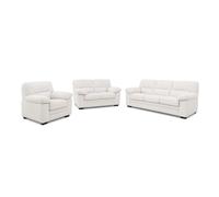 Lincoln canapé 3 places + 2 places + fauteuil en velours côtelé beige