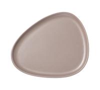 LIND DNA Assiette Curve Stoneware 26x30 cm Warm Grey
