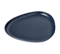 LIND DNA Plat à service Curve Stoneware 30x35 cm Navy blue