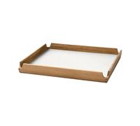 LIND DNA Plateau en teck Airy square S Nupo pure white