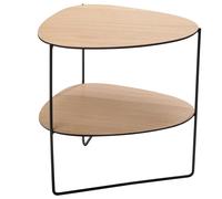 LIND DNA Table d'appoint Curve Double Chêne