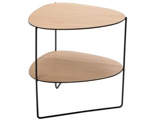 LIND DNA Table d'appoint Curve Double Chêne