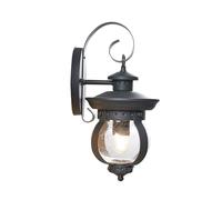 Lindby Applique Exterieur Farley à intensité variable (Antique, Classic) en Noir Métal (1 lampe,à E27) Murale Luminaire Lampe Jardin Eclairage