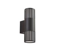 Lindby Applique Exterieur Lurinda à intensité variable (Moderne) en Noir Aluminium (à 2 lampes, E27) Murale Luminaire Lampe Jardin