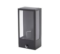 Lindby Applique extérieure Ilana à intensité variable en Noir Inox (1 lampe,à E27), pour mur extérieur/façade de maison terrasse und balcon