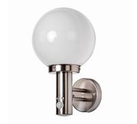 Lindby Applique extérieure Nada (Moderne) en Gris Inox (1 lampe,à E27), pour mur extérieur/façade de maison terrasse und balcon
