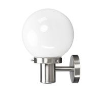 Lindby Applique extérieure Samuel à intensité variable (Moderne) en Gris Inox (1 lampe,à E27), pour mur extérieur/façade de maison terrasse und balcon