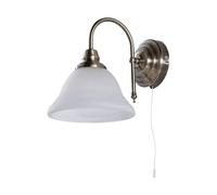 Lindby Applique Murale Hanna à intensité variable (Antique, Classic) en Blanc Verre e. a. pour Salon & Salle manger (1 lampe,à E14) Lampe Eclairage Luminaire Mural