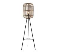 Lindby Lampadaire Bois Canyana (Traditionnel) en Marron e. a. pour Salon & Salle à manger (1 lampe,à E27), Sur Pied Lampe a de Sol