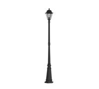 Lindby Lampadaire extérieur Edana (Moderne) en Noir Aluminium (1 lampe,à E27), Candélabre luminaire d’extérieur