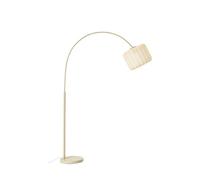 Lampadaire arc Helin Lindby, beige, Salon / Salle à manger, Textile / Tissu / Soie, Moderne, Lampadaire
