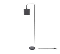 Lindby Lampadaire Tissu Hinay en Noir Métal e. a. pour Salon & Salle à manger (1 lampe,à E27), Sur Pied, Lampe a de Sol