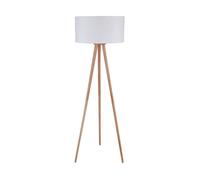 Lindby Lampadaire Trepied Charlia (Scandinave) en Blanc Textile e. a. pour Salon & Salle à manger (1 lampe,à E27), Sur Pied Lampe a