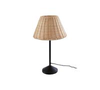 Lindby lampe à poser en bois, noir, de chevet | lampe de table e27, rustique, en bois pour salon, séjour, salle à manger, chambre à coucher