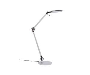 Lindby Lampe de table LED « Nyxaris » (y compris variateur tactile) (moderne) en gris synthétique pour bureau / bureau (1 lama, ampoules incluses) - Lampe de table, lampe de bureau, lampe de chevet