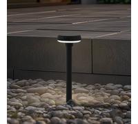 Lindby Lampe sur piquet LED Solar Brinca, noir, PC, capteur Brinca, noir, Matière Plastique, Moderne, Lampe Solaire