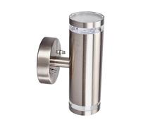 Lindby LED Applique Exterieur Tiberius (Moderne) en Gris Inox (à 2 lampes,), Murale Luminaire Lampe Jardin Eclairage d’exterieur
