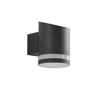 Lindby LED Applique Murale Solaire Bentlas (Moderne) en Noir Inox (1 lampe,à), Lampe Borne Lumineuse Exterieur Eclairage Jardin