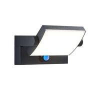 Lindby LED Applique Murale Solaire Sherin (Moderne) en Noir Aluminium (1 lampe,à), Lampe Borne Lumineuse Exterieur Eclairage Jardin