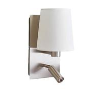 Lindby LED Applique Murale Tissu Aiden (Moderne) en Gris Textile e. a. pour Salon & Salle à manger (1 lampe,à E14), Lampe Eclairage Luminaire Mural