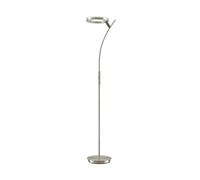 Lampadaire LED Darion Lindby, dimmable, gris, Salon / Salle à manger, Métal, Moderne, Lampadaire LED
