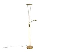 Lindby LED Lampadaire Eda à intensité variable (Moderne) en Doré Métal e. a. pour Salon & Salle manger (à 2 lampes,), Sur Pied Lampe a de Sol