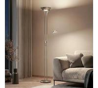 Lampadaire LED Josefin Lindby, dimmable, gris, Salon / Salle à manger, Métal, Moderne, Lampadaire LED