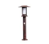 Lindby luminaire pour socle LED Pavlos, 55 cm, couleur rouille, détecteur Pavlos, marron, Inox, Maison de campagne / Rustique