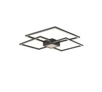 Lindby LED Plafonnier Duetto à intensité variable (Moderne) en Noir Aluminium e. a. pour Salon & Salle manger (1 lampe,à), Eclairage Lampe Luminaire Plafond Eclerage