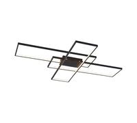 Plafonnier LED Tetson Lindby, dimmable, noir, Salon / Salle à manger, Métal, Moderne, Plafonnier LED